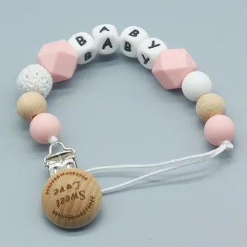 1PC Custom Name Personalised Beads Dummy Clip Pacifier Chain Holder Natural Organic Crochet Wood Baby Shower Gift Wooden Teether
1PC Custom Name Personalised Beads Dummy Clip Pacifier Chain Holder Natural Organic Crochet Wood Baby Shower Gift Wooden Teether