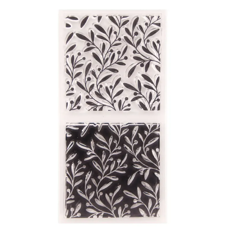 Прозрачный силиконовый штамп с текстурой листьев для печати сделай сам