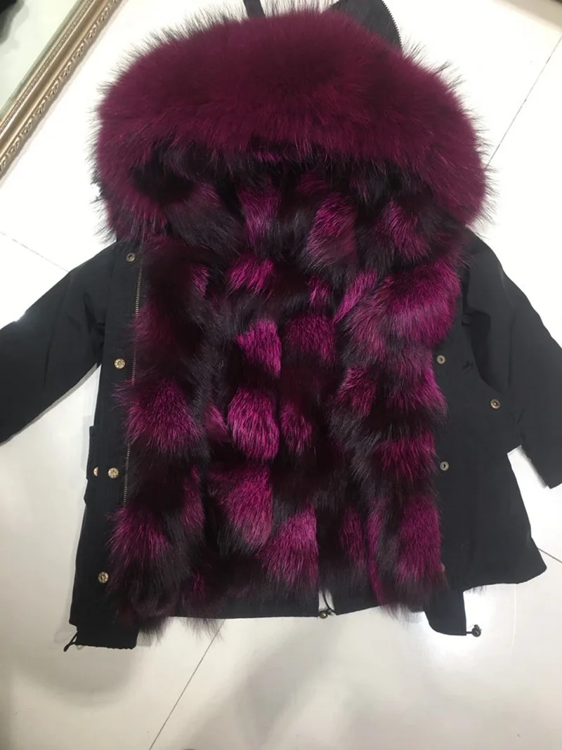 warm thickening winter fur collar child coat child (12)