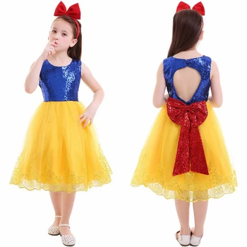 2pcs Set Girls Clothes Snow White Princess Fancy Dress Up Sequins Tulle Dress Headband Photo Shoot Clothes for Kids Girls 2-9Y
2pcs Set Girls Clothes Snow White Princess Fancy Dress Up Sequins Tulle Dress Headband Photo Shoot Clothes for Kids Girls 2-9Y