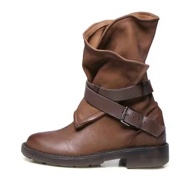 Vintage Women's Military Western Cowboy Ankle Winter Martin Boots Shoes Lady Buckle Square Heels Riding Motorcycle Boots
Vintage Women's Military Western Cowboy Ankle Winter Martin Boots Shoes Lady Buckle Square Heels Riding Motorcycle Boots
