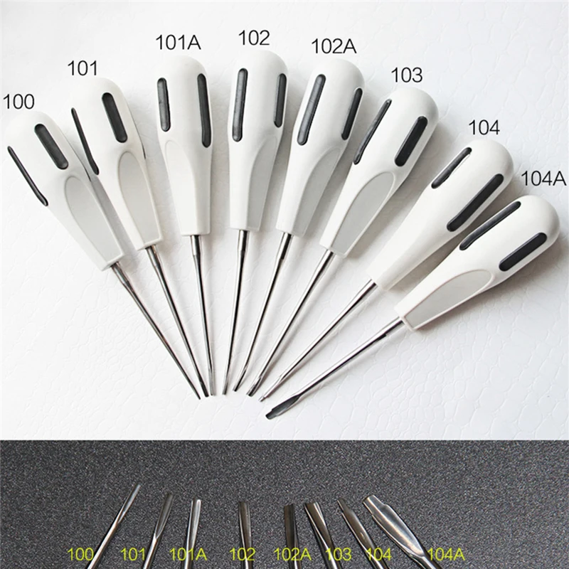 8Pcs Stainless Steel Dental Luxating Lift Elevator Curved Root Elevator Dentistry Dentist Instrument Teeth Whitening Equipments
8Pcs Stainless Steel Dental Luxating Lift Elevator Curved Root Elevator Dentistry Dentist Instrument Teeth Whitening Equipments