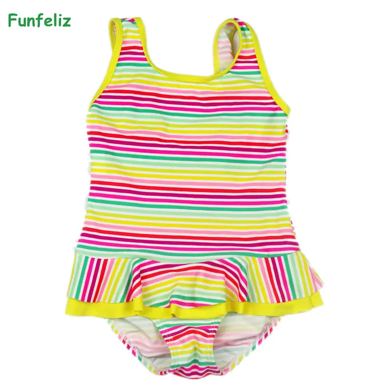 Funfeliz Girls swimwear Floral Striped Print one piece swimsuit with skirt girls swimsuit Kids Bikini Baby Girl Bathing Suits
Funfeliz Girls swimwear Floral Striped Print one piece swimsuit with skirt girls swimsuit Kids Bikini Baby Girl Bathing Suits