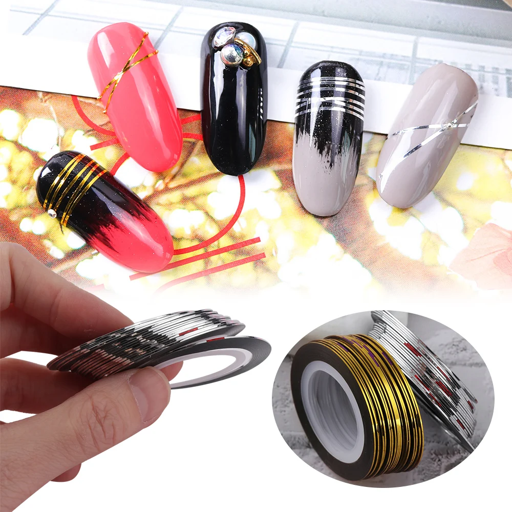 5 Rolls Gold Silver Glitter Striping Tape Lines for Nail Art 0.5mm Adhesive Nail Stickers Foil DIY Manicure Decoration Tip new
5 Rolls Gold Silver Glitter Striping Tape Lines for Nail Art 0.5mm Adhesive Nail Stickers Foil DIY Manicure Decoration Tip new