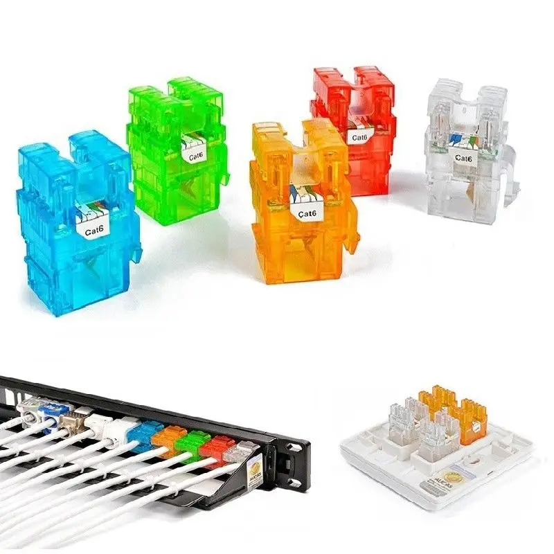 5PCS AUCAS High Speed Transparent RJ45 CAT6 Keystone Jack Module For wall plate patch panel connector 8P8C
5PCS AUCAS High Speed Transparent RJ45 CAT6 Keystone Jack Module For wall plate patch panel connector 8P8C