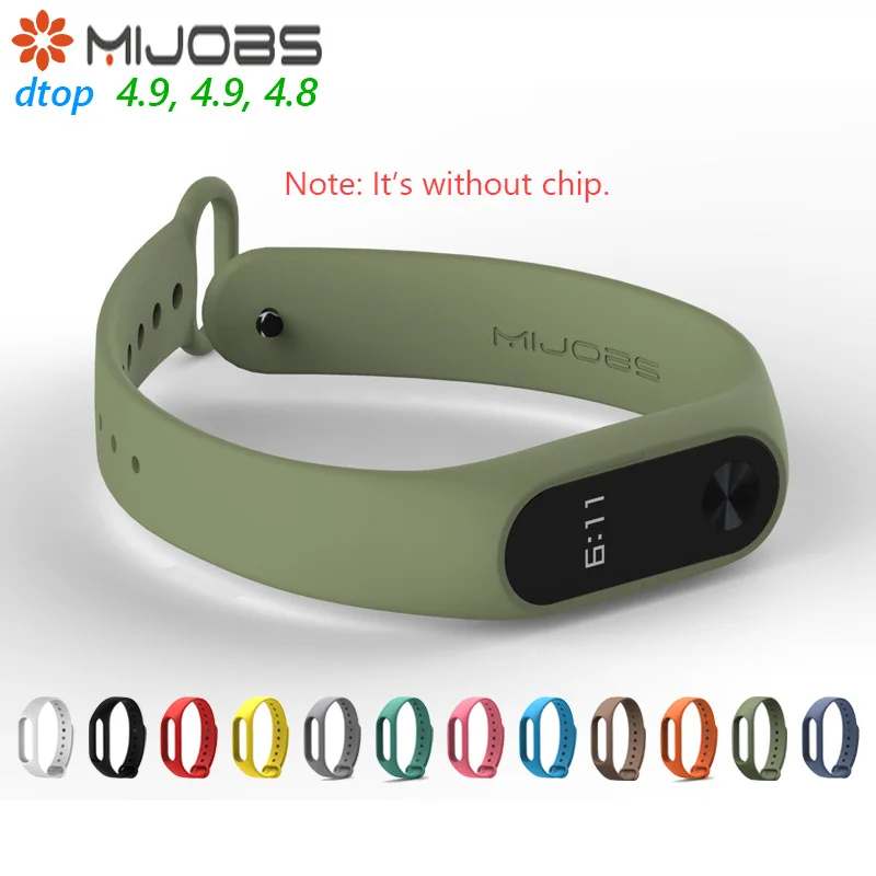 Оригинальный Одноцветный ремешок Mijobs для Xiaomi Mi Band 2 многофункциональный браслет