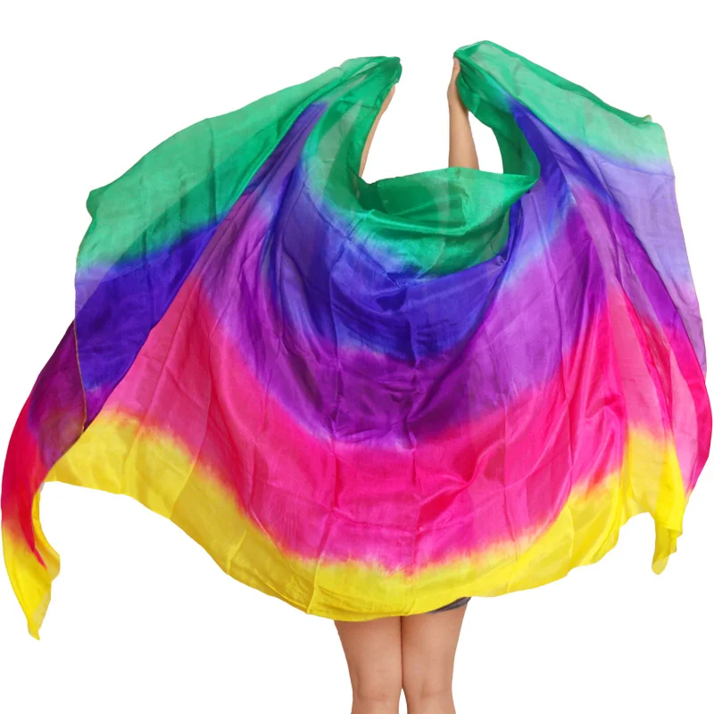 Real 100% Silk Belly Dance Veil Dance Accessories 250/270*114cm Gradient Green+Royal blue+Purple+Rose+Yellow Color 1pc Silk Veil
Real 100% Silk Belly Dance Veil Dance Accessories 250/270*114cm Gradient Green+Royal blue+Purple+Rose+Yellow Color 1pc Silk Veil
