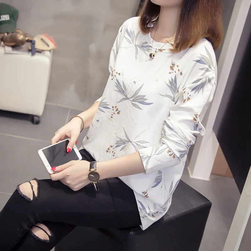 Autumn Korean Tops New harajuku Long Sleeve T-shirt Wild loose Women Casual Tops Cotton Fashion printing Round neck t-shirt
Autumn Korean Tops New harajuku Long Sleeve T-shirt Wild loose Women Casual Tops Cotton Fashion printing Round neck t-shirt