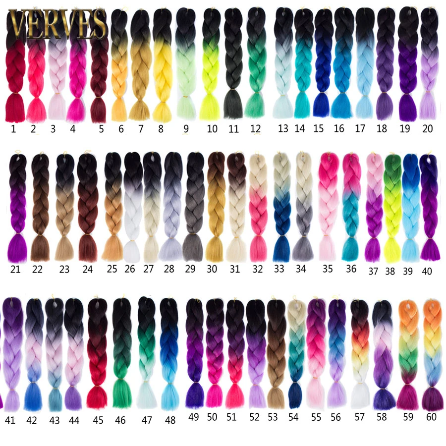 Braiding Hair 1 piece 24'' Synthetic Jumbo Braids by VERVES 