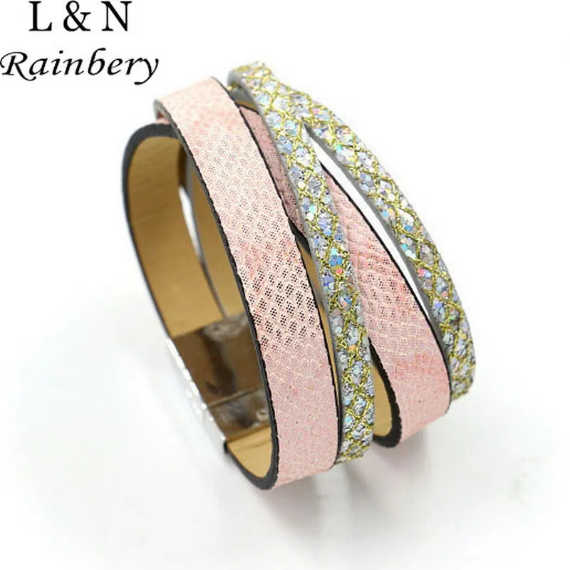 Rainbery New Leather Bracelet Rhinestone Crystal Bracelet Wrap Multilayer Bracelets For Women Pulseras Mulher Jewelry
Rainbery New Leather Bracelet Rhinestone Crystal Bracelet Wrap Multilayer Bracelets For Women Pulseras Mulher Jewelry