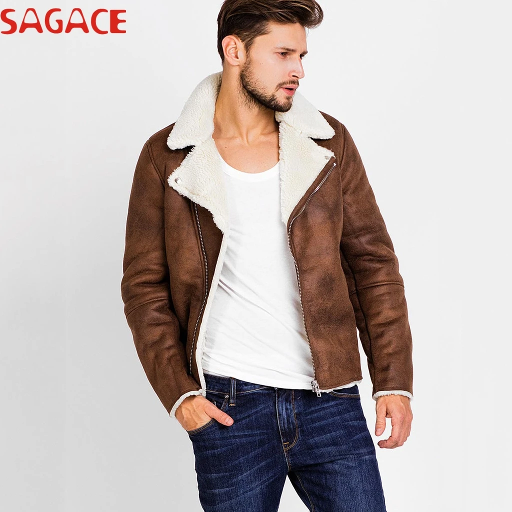 SAGACE Jacket Men Warm PU Leather Fur Jackets Autumn Sportswear Coat Zipper Jacket Fashion Bomber Winter Jacket chaqueta hombre
SAGACE Jacket Men Warm PU Leather Fur Jackets Autumn Sportswear Coat Zipper Jacket Fashion Bomber Winter Jacket chaqueta hombre
