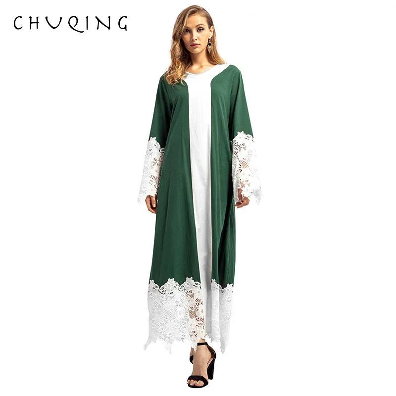 CHUQING Women's New 2019 Spring and Autumn Middle Eastern Style Lace Long Sleeve Long Dress
CHUQING Women's New 2019 Spring and Autumn Middle Eastern Style Lace Long Sleeve Long Dress