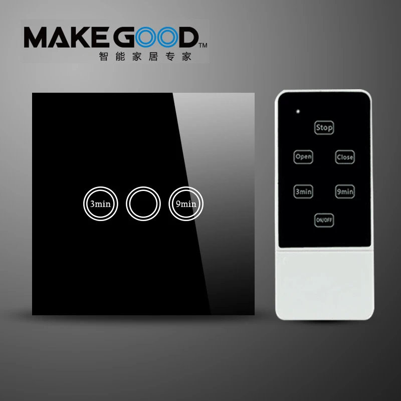 Makegood UK Standard Timer Remote Wall switch 1Gang1 Way Touch Control Timer Light Switch with RF Remote and blue LED indicator
Makegood UK Standard Timer Remote Wall switch 1Gang1 Way Touch Control Timer Light Switch with RF Remote and blue LED indicator