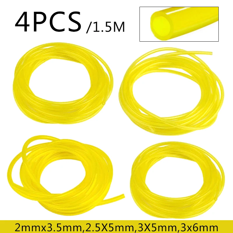 4 Sizes 1.5m Fuel Gas Line Pipe Hose String Tube Petrol Line for Trimmer Chainsaw Blower Tool 2x3.5/2.5x5/3x5/3x6mm
4 Sizes 1.5m Fuel Gas Line Pipe Hose String Tube Petrol Line for Trimmer Chainsaw Blower Tool 2x3.5/2.5x5/3x5/3x6mm