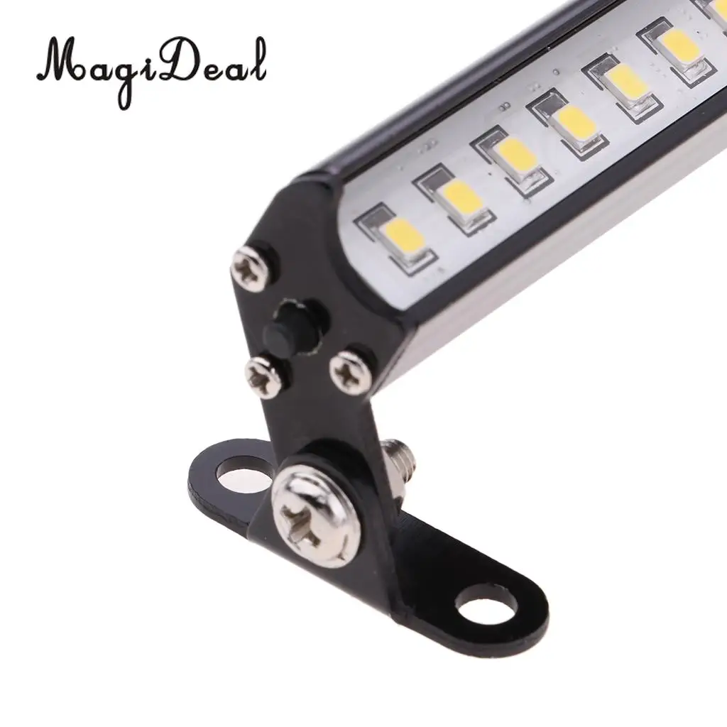 93mm Long 1/12 1/16 Scale RC Car Truck Model 12 Leds Roof Light Bar Headlamp Headlight Bright Waterproof