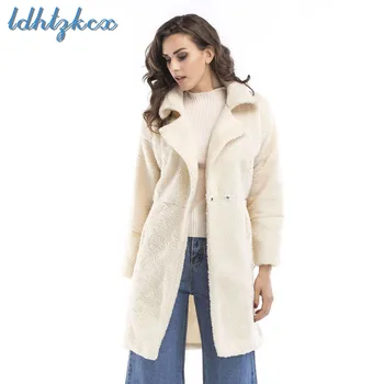 LDHTZKCX Solid Color Large Size Long-sleeved Cashmere Woolen Coat Female 2018 Autumn-winter New Fashion Loose Warmth Blends C357
LDHTZKCX Solid Color Large Size Long-sleeved Cashmere Woolen Coat Female 2018 Autumn-winter New Fashion Loose Warmth Blends C357