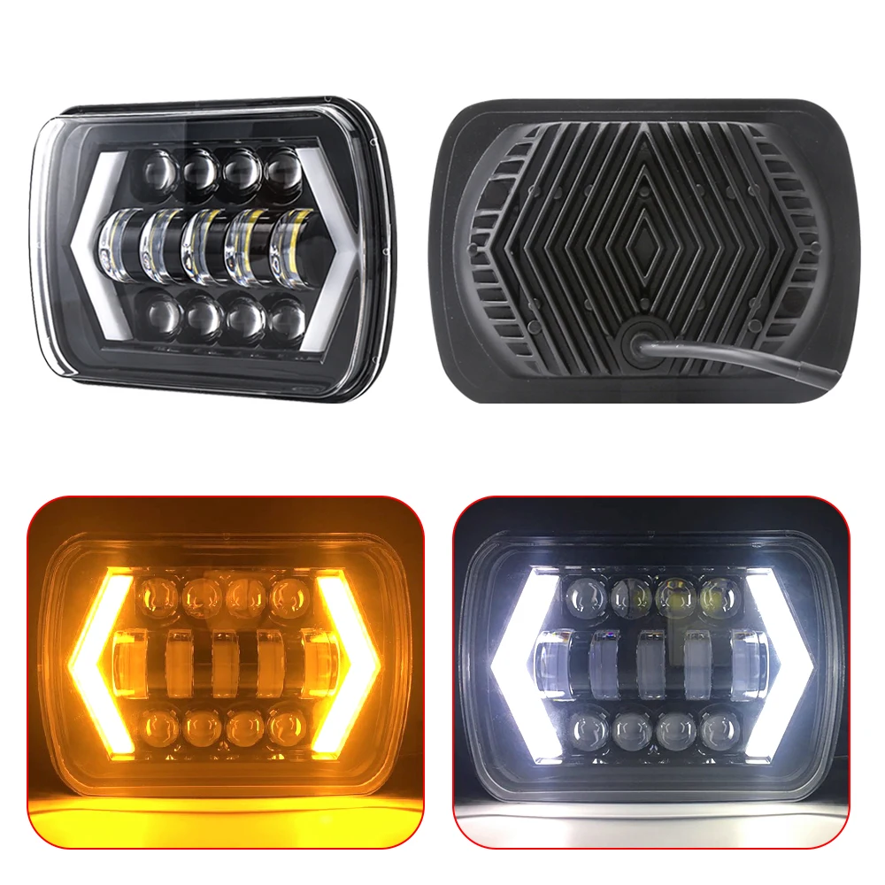 7x6 LED Headlights H4 Light for Jeep Wrangler YJ Cherokee Comanche Led Square Headlights Hilo Beam Whte Yellow Led Working Light
7x6 LED Headlights H4 Light for Jeep Wrangler YJ Cherokee Comanche Led Square Headlights Hilo Beam Whte Yellow Led Working Light