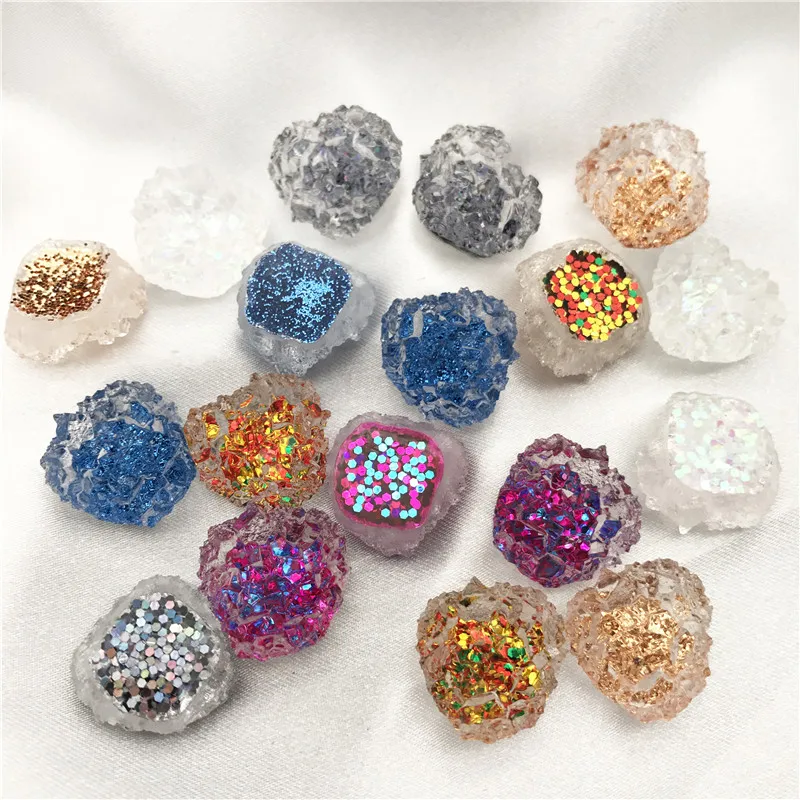 10pcs Korean Irregular Flat Resin Earrings Stud Finding Colorful Sequins Charms DIY Phone Arete Jewelry Making Accessories C37
10pcs Korean Irregular Flat Resin Earrings Stud Finding Colorful Sequins Charms DIY Phone Arete Jewelry Making Accessories C37