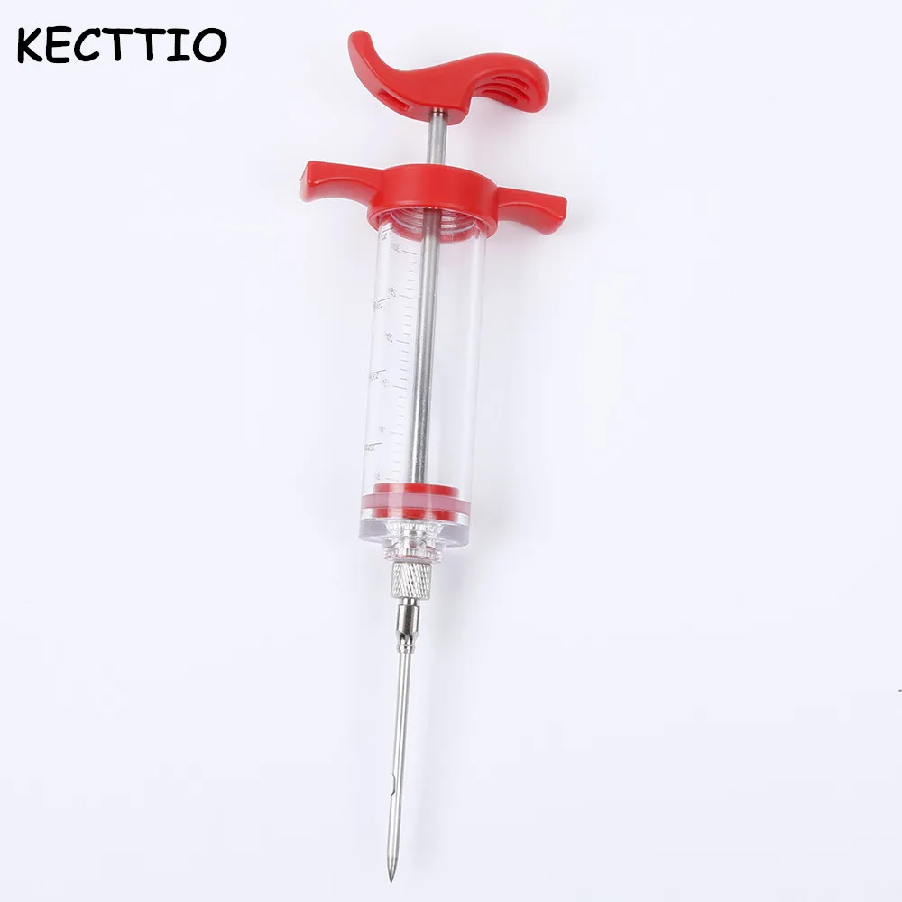 

KECTTIO Top Selling BBQ Meat Syringe Marinade Injector Turkey Chicken Flavor Syringe Kitchen Cooking Syinge Accessories