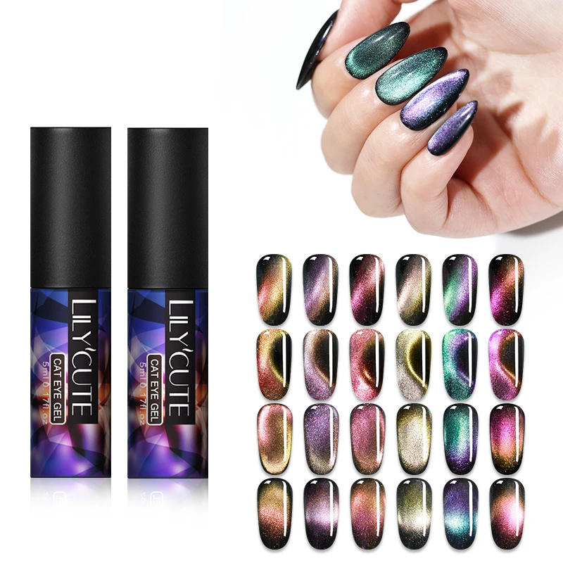LILYCUTE 5ml 7D Magnetic Gel Nail Polish Shining Glimmer Purple Green Mixed Colors Long Lasting Soak Off Nail Art Gel Varnish
LILYCUTE 5ml 7D Magnetic Gel Nail Polish Shining Glimmer Purple Green Mixed Colors Long Lasting Soak Off Nail Art Gel Varnish