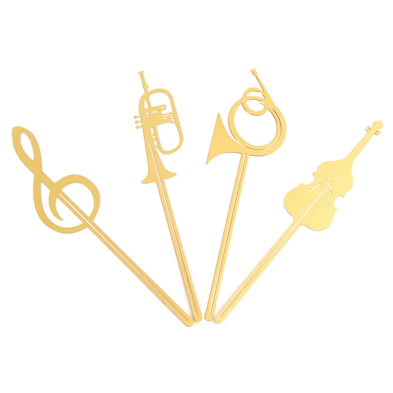 New Kawaii Cute Gold Musical Instruments Metal Book Markers Bookmark For Books Paper Clips Office School Supplies Stationery
New Kawaii Cute Gold Musical Instruments Metal Book Markers Bookmark For Books Paper Clips Office School Supplies Stationery