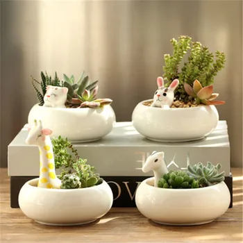 Set of 2 Mini White Ceramic Kitty Ornament Succulent Plant Pot/Tabletop Decorative Bonsai Pot
Set of 2 Mini White Ceramic Kitty Ornament Succulent Plant Pot/Tabletop Decorative Bonsai Pot