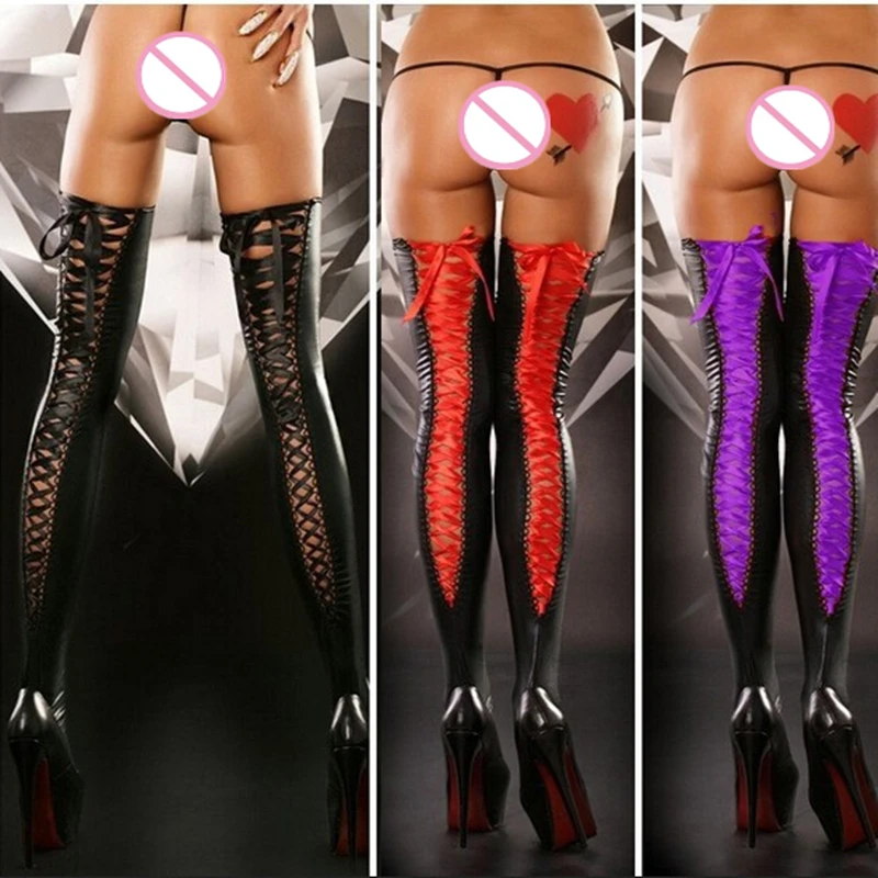 Garters Womens Sexy Metallic Faux Leather Latex Garter Belt Suspender Set For Body Stockings Lingerie
Garters Womens Sexy Metallic Faux Leather Latex Garter Belt Suspender Set For Body Stockings Lingerie