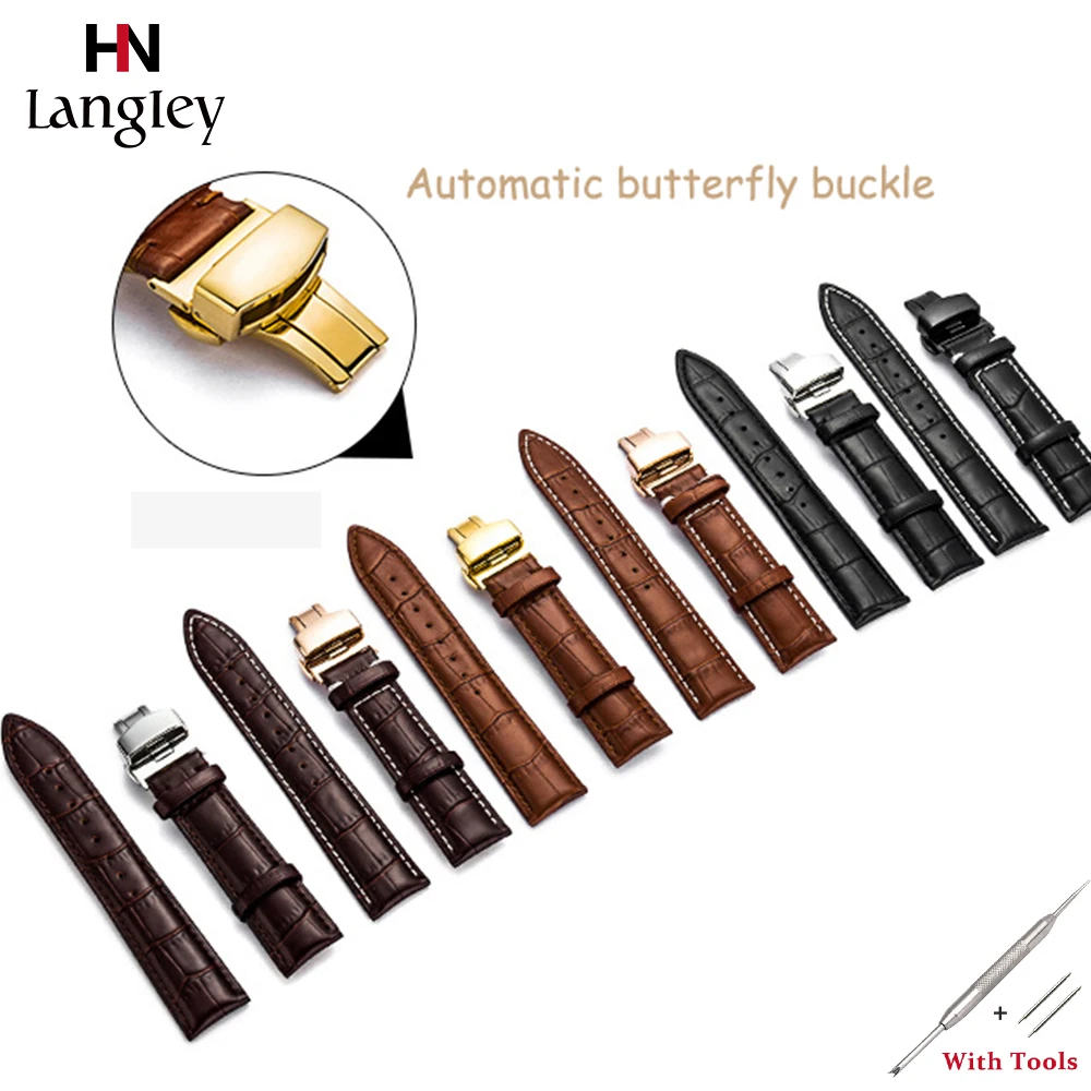 Bamboo knot Genuine Leather Watch Straps Double Butterfly Buckle Watchbands Watches Accessories With Tools Box Dropshipping
Bamboo knot Genuine Leather Watch Straps Double Butterfly Buckle Watchbands Watches Accessories With Tools Box Dropshipping