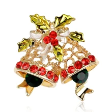 Nueva llegada Vintage broche de Navidad para mujer gran campana de colores broche de moda vestido abrigo accesorios bonita joyería(China)
