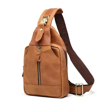 High Quality Men Shoulder Messenger Bag Crazy Horse Leather Chest Pack Genuine Leather Cross body Vintage Men Zipper Sling Bags
High Quality Men Shoulder Messenger Bag Crazy Horse Leather Chest Pack Genuine Leather Cross body Vintage Men Zipper Sling Bags