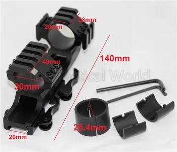 Tactical 1" 25.4mm 30mm Scope Rings Dual Ring Cantilever Triple Picatinny Weaver Scope Rail with QD Cam Locks Adapter 20mm Rail
Tactical 1" 25.4mm 30mm Scope Rings Dual Ring Cantilever Triple Picatinny Weaver Scope Rail with QD Cam Locks Adapter 20mm Rail
