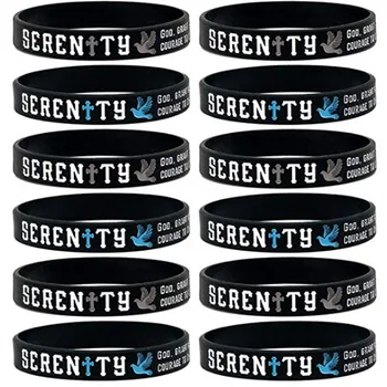 100 pcs Bible verse Serenity Prayer dove cross Silicone Wristbands Bracelets free shipping by e packet
100 pcs Bible verse Serenity Prayer dove cross Silicone Wristbands Bracelets free shipping by e packet