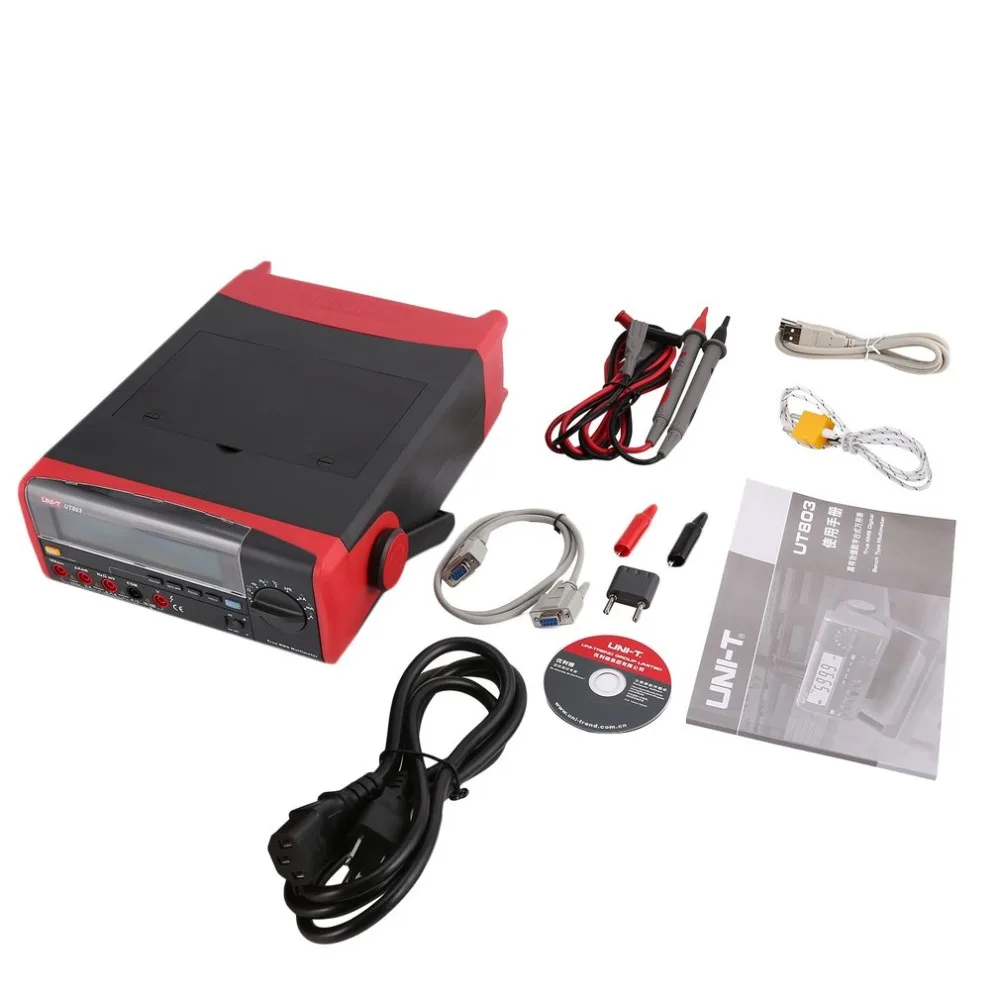 UNI-T UT803 Digital Bench-type Multimeter DC/AC Voltage Current Meter Voltmeter Diode Triode Tester Multitester True RMS
UNI-T UT803 Digital Bench-type Multimeter DC/AC Voltage Current Meter Voltmeter Diode Triode Tester Multitester True RMS