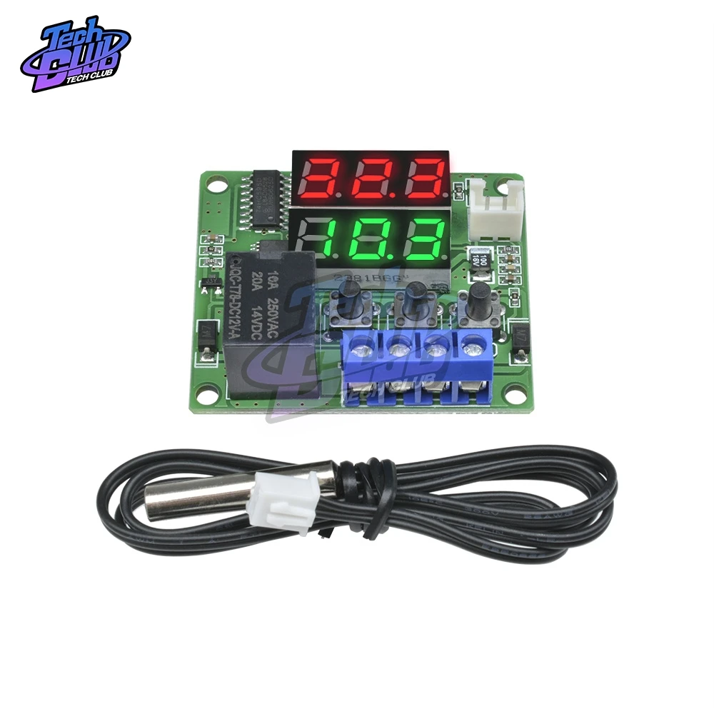W1219 DC 12V Dual LED Digital Thermostat Temperature Control Thermometer Thermo Controller Switch Module Waterproof NTC Sensor
W1219 DC 12V Dual LED Digital Thermostat Temperature Control Thermometer Thermo Controller Switch Module Waterproof NTC Sensor