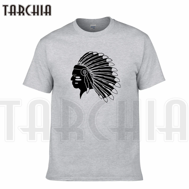Футболка TARCHIA мужская с коротким рукавом хлопковая тенниска в стиле индейцев