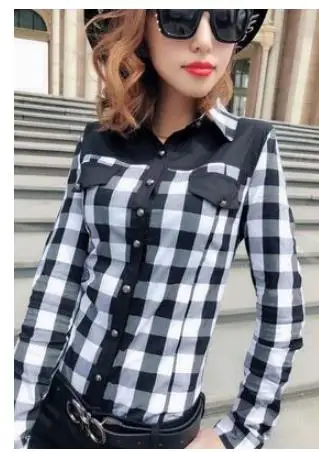 2018 Autumn Female Button Deco Plaid Blouse Lady Cotton Plaid Top Long Sleeve Plaid Shirts Women Office Work Plaid Cotton Shirts
2018 Autumn Female Button Deco Plaid Blouse Lady Cotton Plaid Top Long Sleeve Plaid Shirts Women Office Work Plaid Cotton Shirts