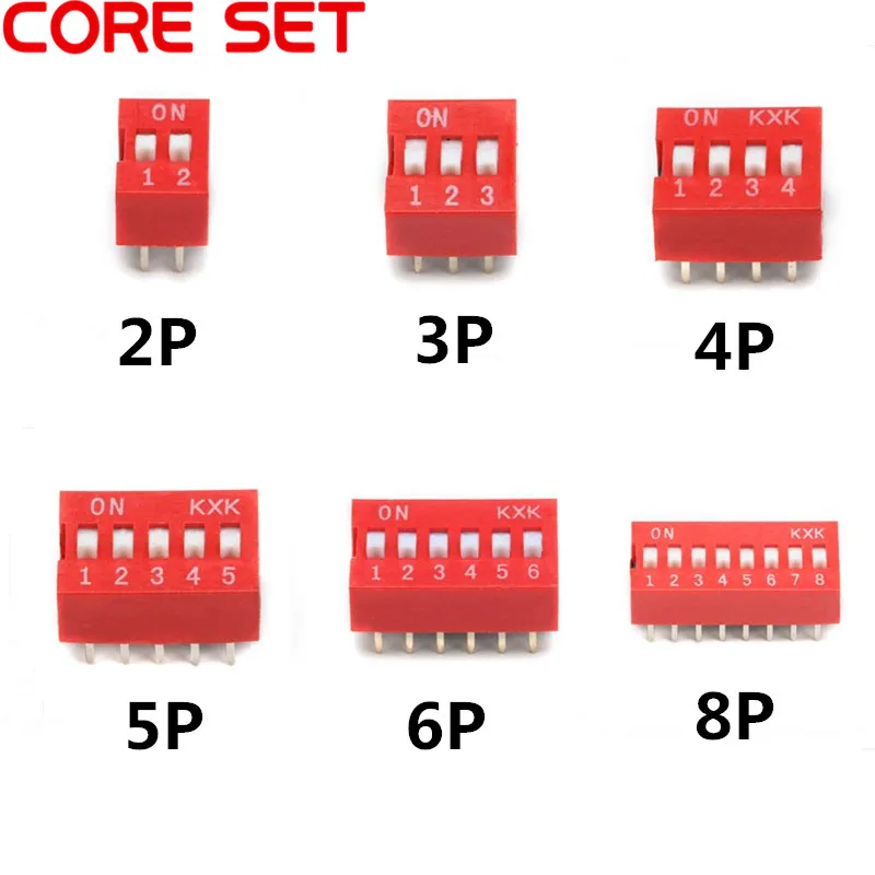 5pcs/lot 2 Row Toggle DIP Switch 2 3 4 5 6 8 Pin P 2.54mm Pitch Position Way DIP Red Blue Snap Switch
5pcs/lot 2 Row Toggle DIP Switch 2 3 4 5 6 8 Pin P 2.54mm Pitch Position Way DIP Red Blue Snap Switch