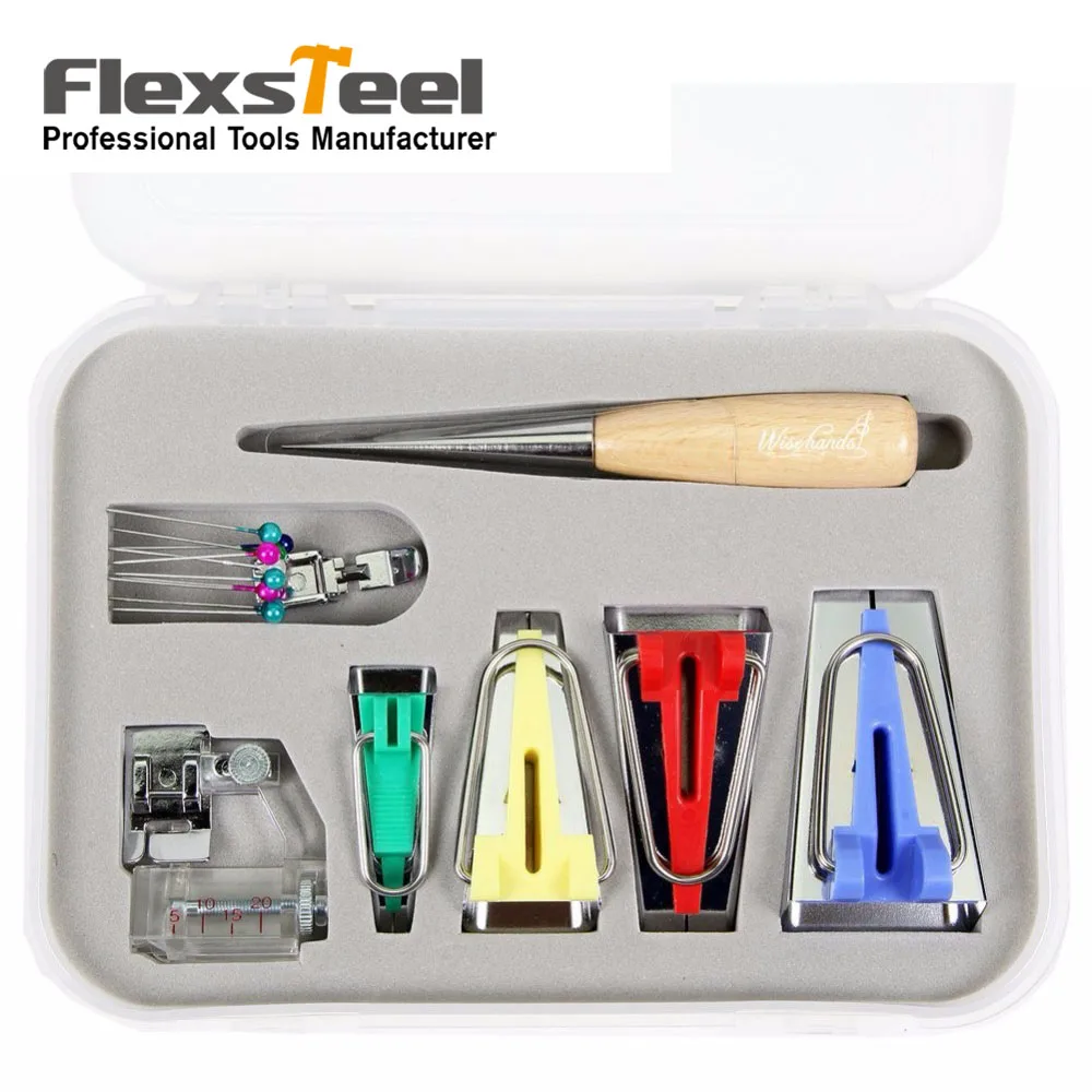 Useful Sewing Accessories Bias Tape Maker Kit for Sewing & Quilting Awl and Binder Foot
Useful Sewing Accessories Bias Tape Maker Kit for Sewing & Quilting Awl and Binder Foot