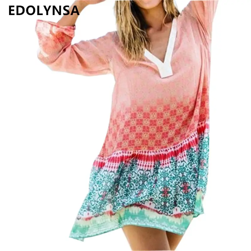 Chiffon Print Pareo Beach Cover Up 2019 Bikini Cover Up Bathing Suit Swimwear Beach Tunic Dress Beachwear Robe de Plage #Q430
Chiffon Print Pareo Beach Cover Up 2019 Bikini Cover Up Bathing Suit Swimwear Beach Tunic Dress Beachwear Robe de Plage #Q430