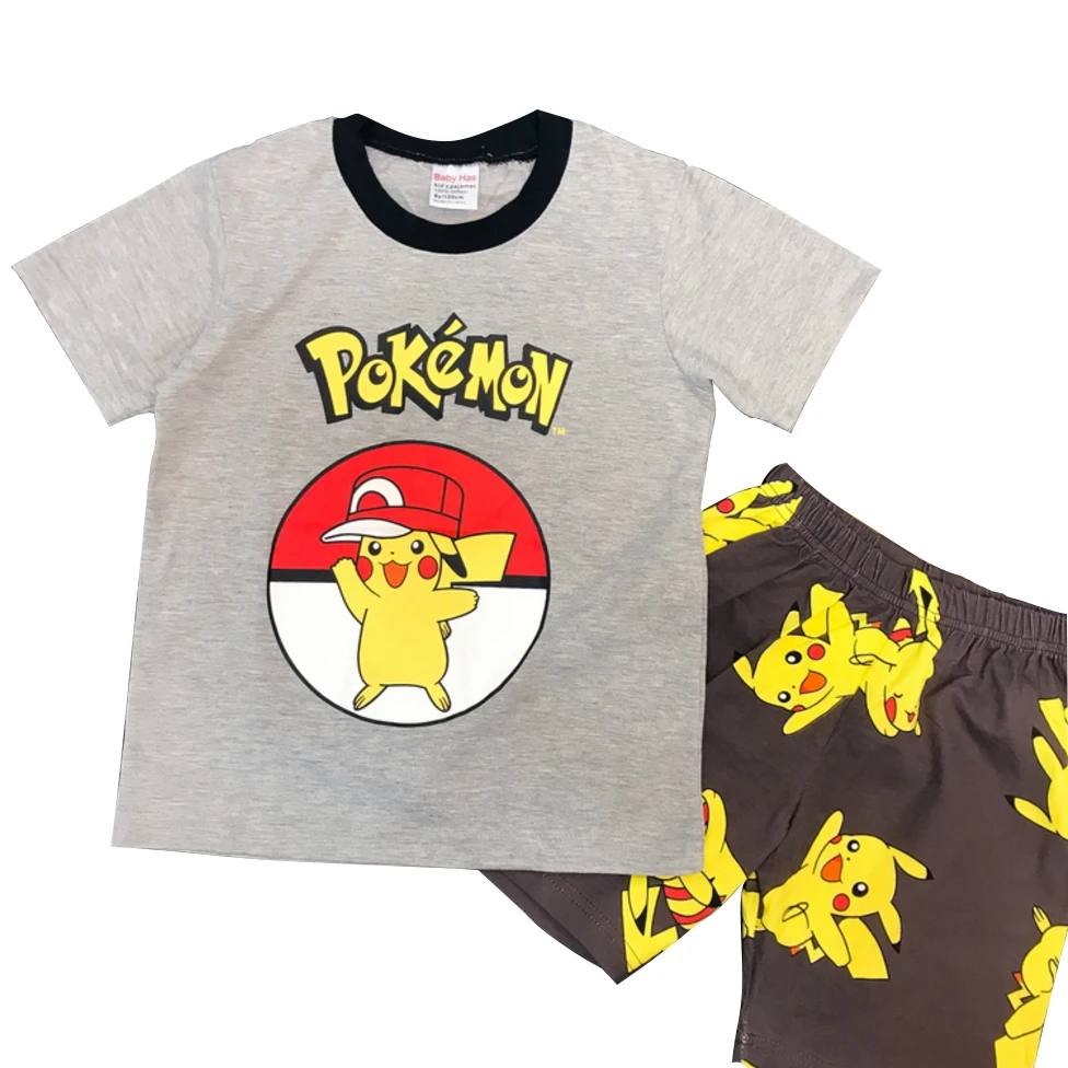 Baby Boys Girls Pikachu Pajamas Gray Cotton Summer Clothing 2019 Kids Pokemon Nightwear Sleepwear Pijamas for 2 3 4 5 6 7 Years
Baby Boys Girls Pikachu Pajamas Gray Cotton Summer Clothing 2019 Kids Pokemon Nightwear Sleepwear Pijamas for 2 3 4 5 6 7 Years
