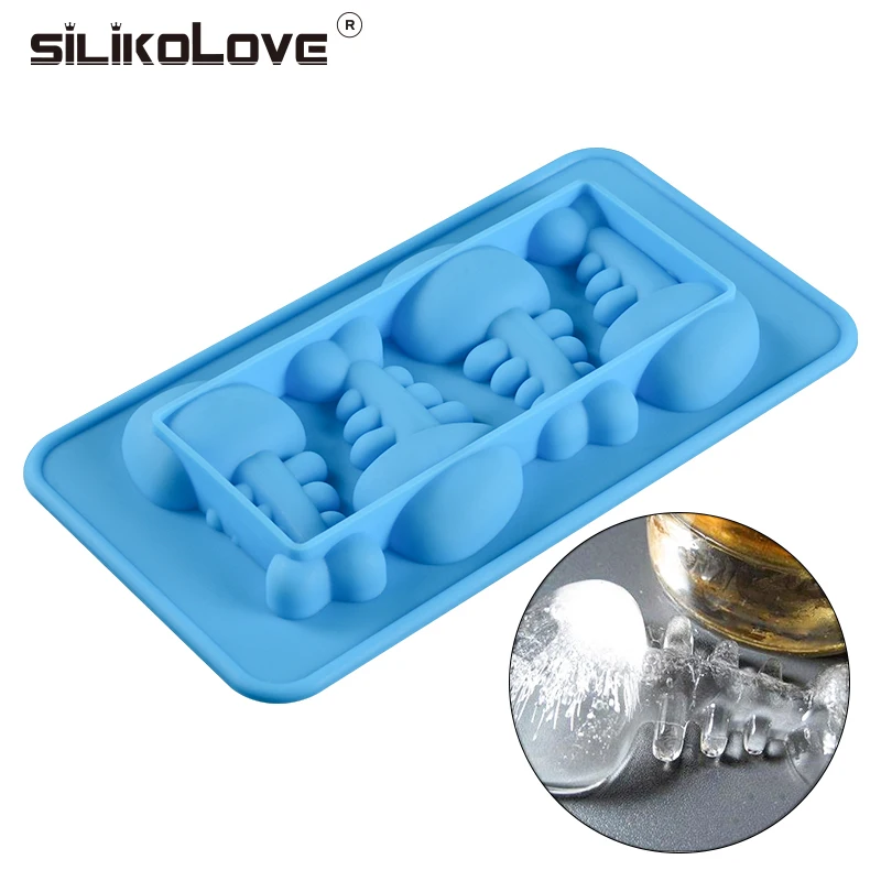 SILIKOLOVE 4 Cavity Fun Fishbone Shapes Silicone Ice Cube Tray Mold With Lid Diy Bar Party Drink CE / EU Easy To Demolding
SILIKOLOVE 4 Cavity Fun Fishbone Shapes Silicone Ice Cube Tray Mold With Lid Diy Bar Party Drink CE / EU Easy To Demolding