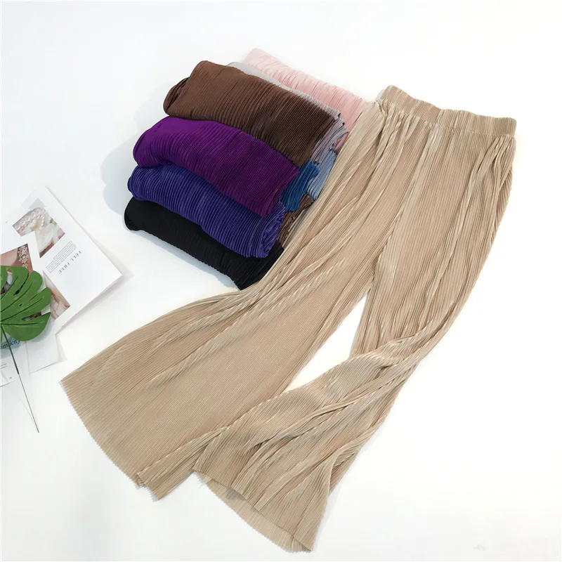 New Summer Autumn Casual Thin Chiffon Wide Leg Pants Women Elastic Waist Pleated Trousers Sweet Loose Beach Leggings Famale M476
New Summer Autumn Casual Thin Chiffon Wide Leg Pants Women Elastic Waist Pleated Trousers Sweet Loose Beach Leggings Famale M476