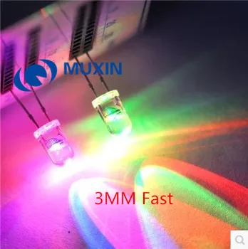 Free shipping 500PCS 2PIN 3MM RGB 7 color Fast flash LED light-emitting diode (LED) 3mm RGB 7 color fast flash LED 
Free shipping 500PCS 2PIN 3MM RGB 7 color Fast flash LED light-emitting diode (LED) 3mm RGB 7 color fast flash LED