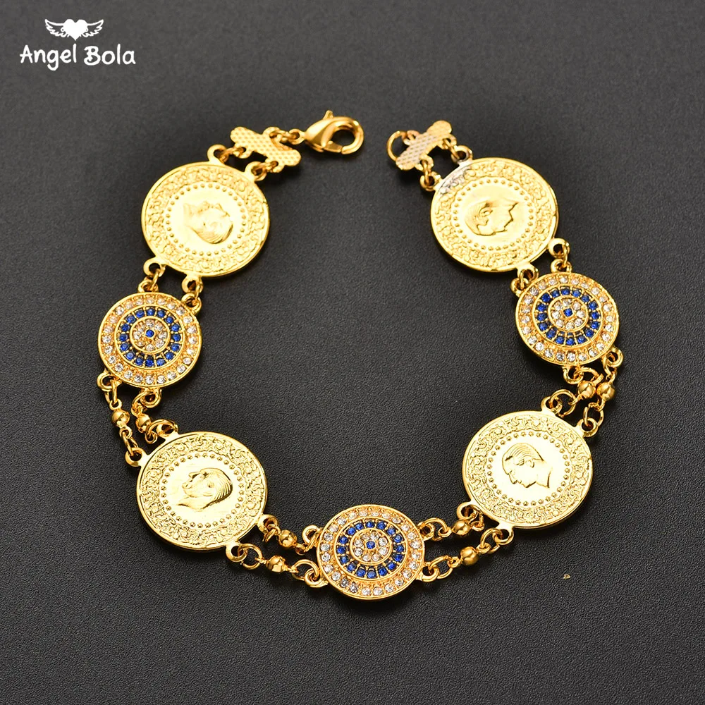 Crystal Blue Evil Eyes Money Coin Bracelet Islamic Muslim Arab Coins Bracelet for Women Men Middle Eastern Allah Jewelry Gifts
Crystal Blue Evil Eyes Money Coin Bracelet Islamic Muslim Arab Coins Bracelet for Women Men Middle Eastern Allah Jewelry Gifts