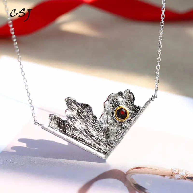 CSJ Vintage Original Design Garnet Pendants 925 Sterling Silver Necklace for Women Party Wedding Engagement Gift Fine Jewelry
CSJ Vintage Original Design Garnet Pendants 925 Sterling Silver Necklace for Women Party Wedding Engagement Gift Fine Jewelry