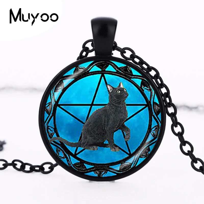 Black Cat Pendant Wiccan Necklace Pentacle Jewelry Wicca Pentagram Collar Blue Star Animal Necklace Best Gift for Women Men HZ1
Black Cat Pendant Wiccan Necklace Pentacle Jewelry Wicca Pentagram Collar Blue Star Animal Necklace Best Gift for Women Men HZ1