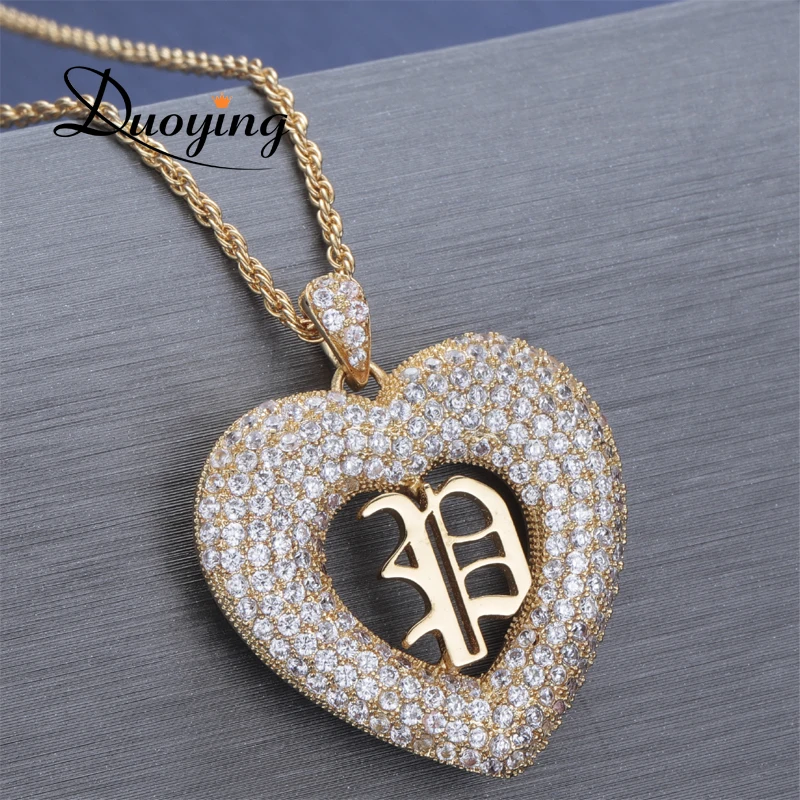 Duoying Heart Necklace Love You Pendant with Letter Initial Necklace Sister English Font
Duoying Heart Necklace Love You Pendant with Letter Initial Necklace Sister English Font