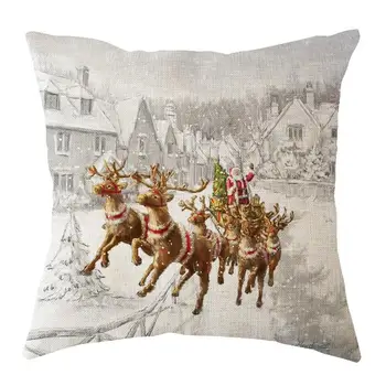 Printed Pillow Case Linen Throw Christmas Decorative Seat Waist Pillow Cover Chair Back Pillow Cushion Case Xmas Home Ornaments
Printed Pillow Case Linen Throw Christmas Decorative Seat Waist Pillow Cover Chair Back Pillow Cushion Case Xmas Home Ornaments