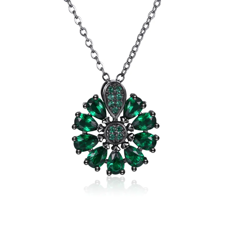 Vintage pendant necklace for women 2018 Black Gun Plated Green Zircon pendants P2039
Vintage pendant necklace for women 2018 Black Gun Plated Green Zircon pendants P2039