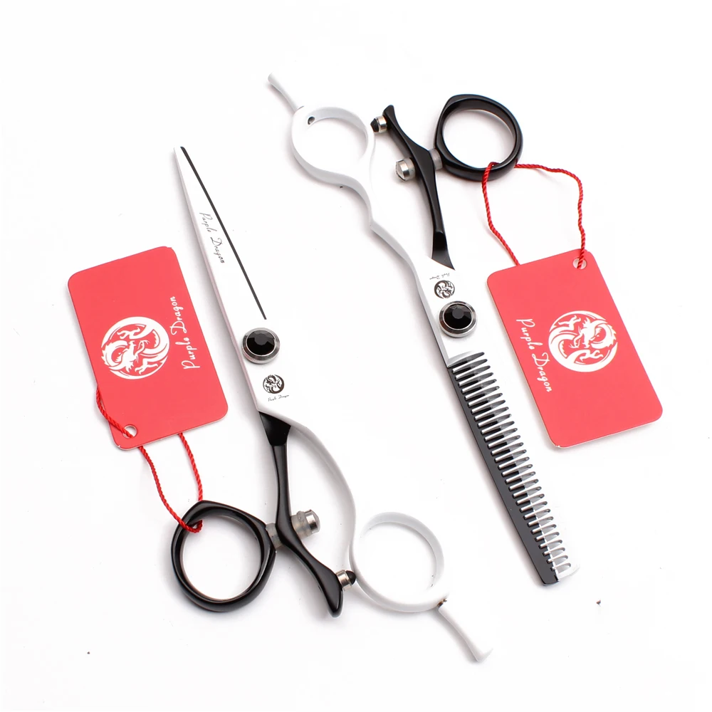 5.5In. 16cm 440C Swivel Handle Purple Dragon White&Black Barber Makas Cutting Shears Thinning Scissors Salon Hair Scissors Z9019
5.5In. 16cm 440C Swivel Handle Purple Dragon White&Black Barber Makas Cutting Shears Thinning Scissors Salon Hair Scissors Z9019